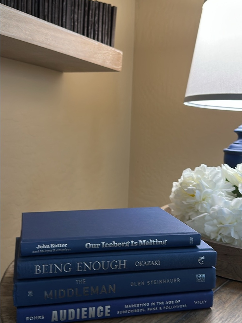 Blue Stacked Decorative Books - Classic Home Accents